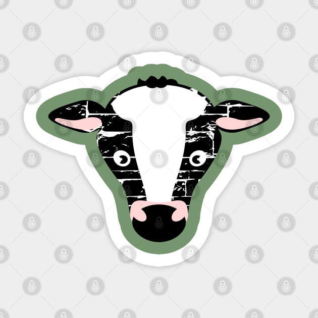 Cute Cow Face Sticker by mailboxdisco